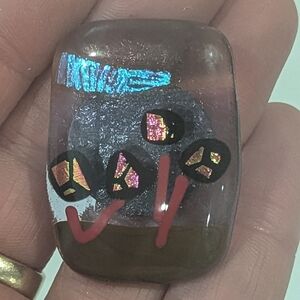 Hand Crafted artisan made fused glass landscape magnet. Stocking Stuffer